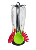 Silicone  Kitchen Tools with PP Revolve Stand